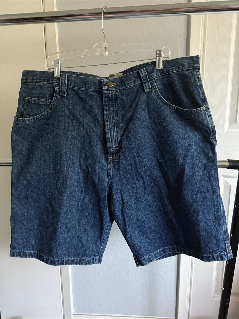 Wrangler Men's Dark Blue Denim Jean Shorts